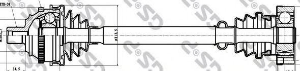 Semieje delantero derecho GSP 261004 precio, desde 91,31 EUR