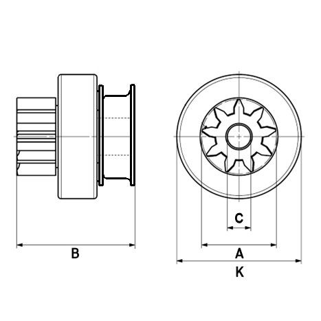 Bendix motor de arranque para Nissan Qashqai I J10