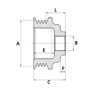 Polea alternador para BMW 5 E39
