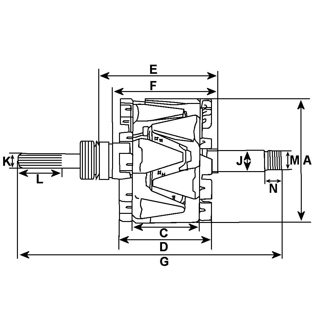 Rotor del alternador para Renault Trucks MAGNUM 