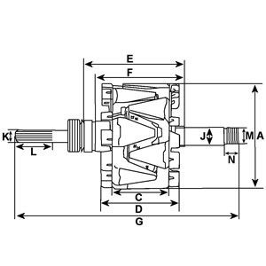  Rotor del alternador Mitsubishi Grandis 