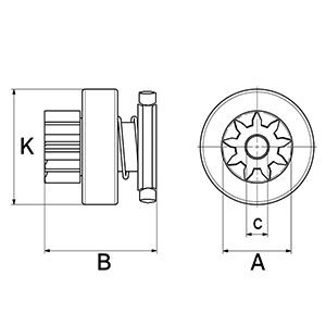 Bendix motor de arranque Audi 100  (1976-1982)