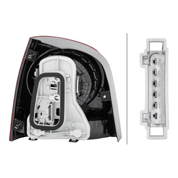 2VP965303081 HELLA Piloto trasero derecho