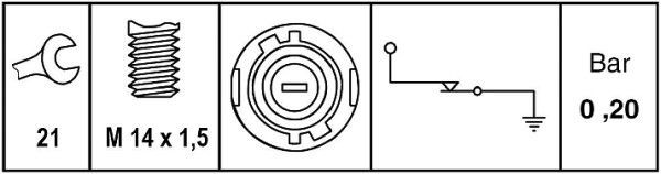 Sensor de aceite HELLA 6ZL009600051
