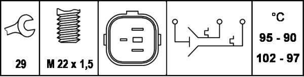 Comprar 6ZT007837061 HELLA Sensor de temperatura del refrigerante, salpicadero