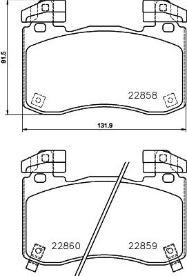 Comprar 58101J5A55 Hyundai/Kia Pastillas delanteras de freno