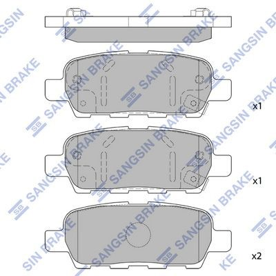  Pastillas de freno traseras Infiniti G35 
