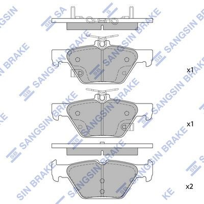  Pastillas de freno traseras Subaru XV 2