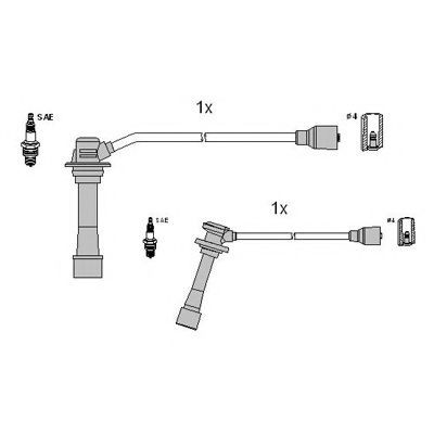 134123 Hitachi Cables de alta tensión, juego