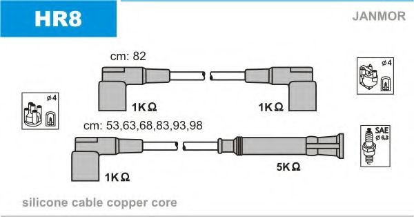 Cables de encendido 7  sedán (1986-1994) original desde 62,86 €