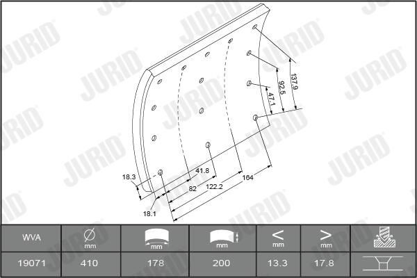 Zapatas de freno 7421534386 Renault (RVI)