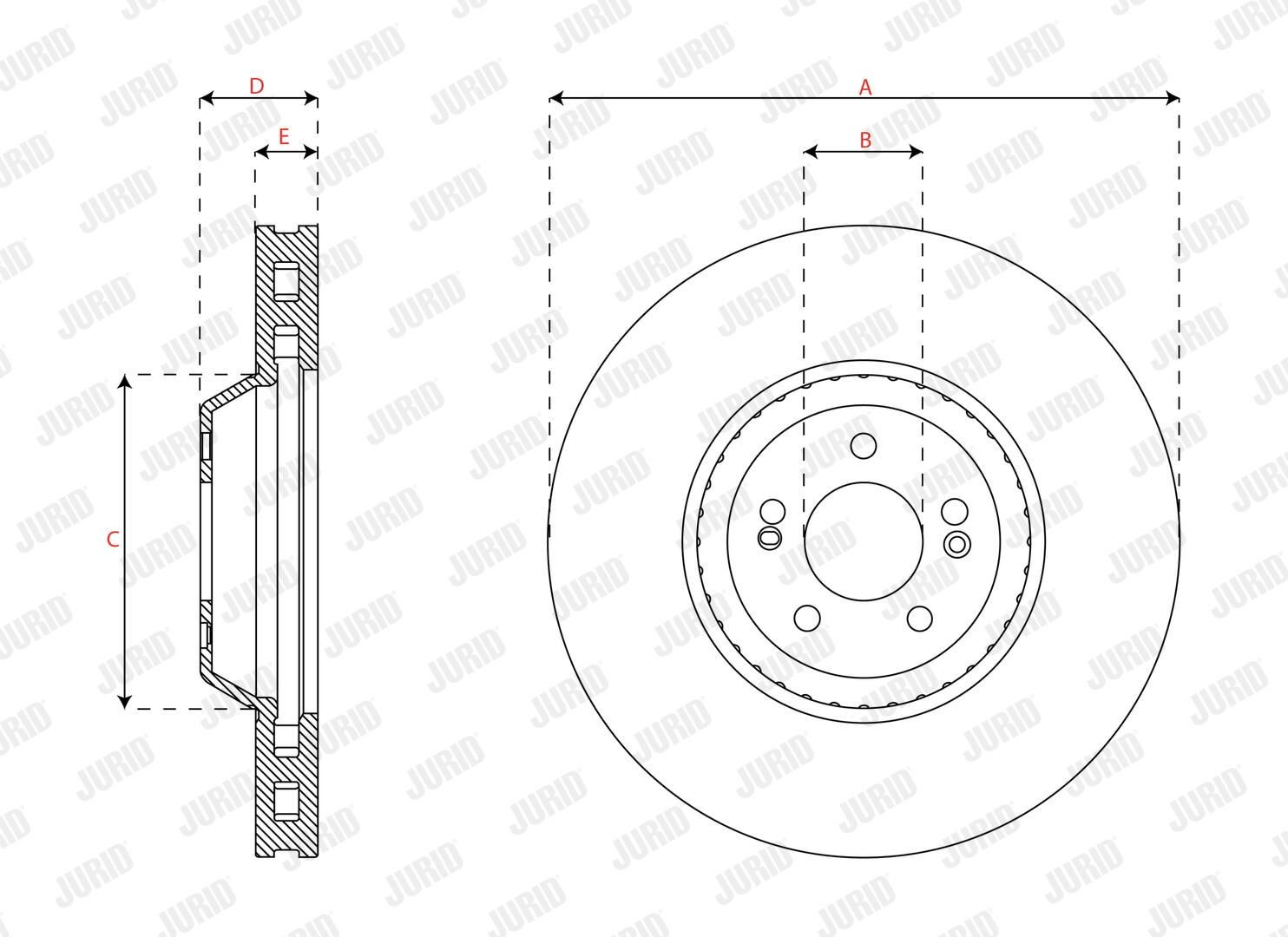 Comprar 563617JC1 Jurid/Bendix Freno de disco delantero