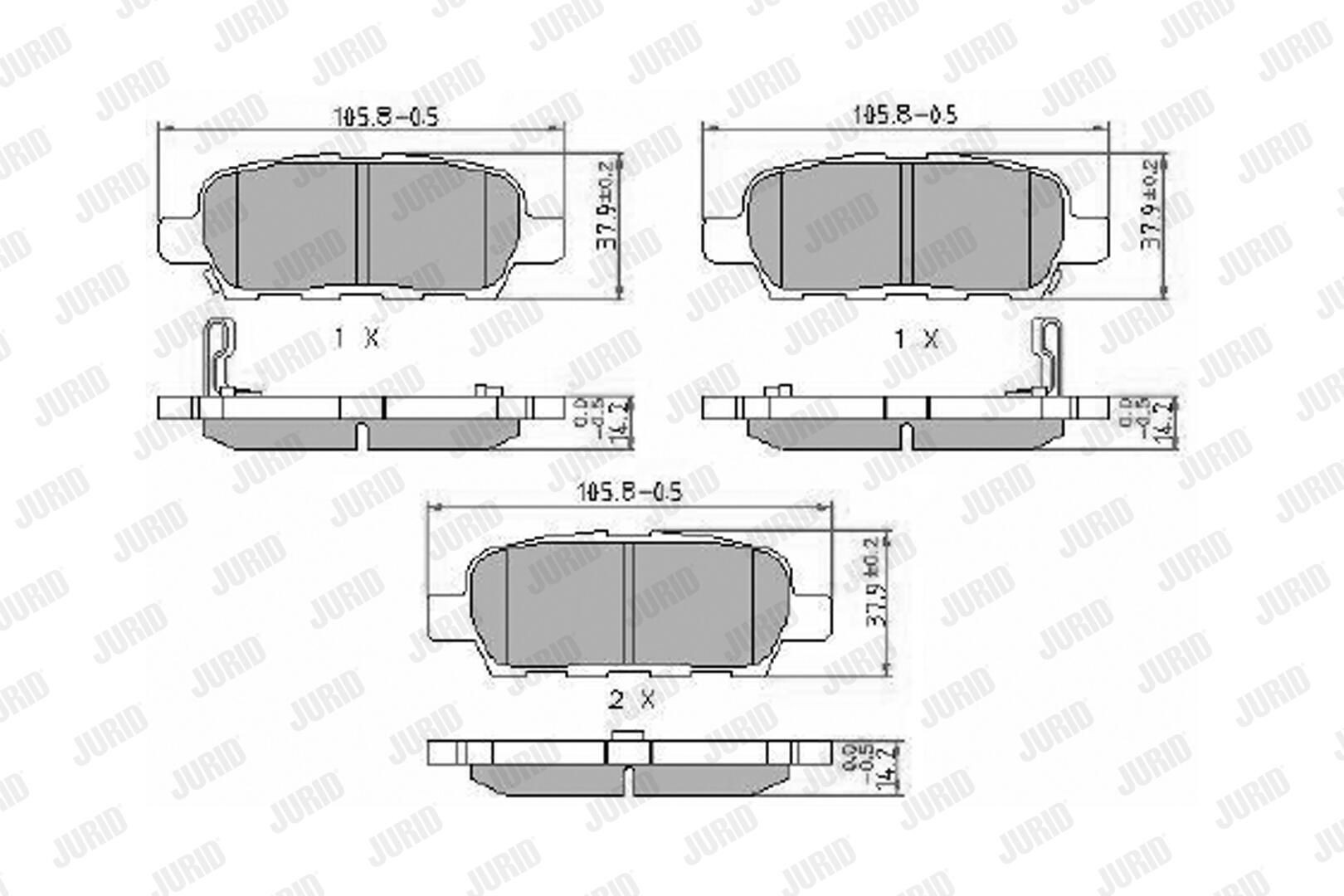 Pastillas traseras de freno Jurid/Bendix 572501J precio, desde 19,11 EUR