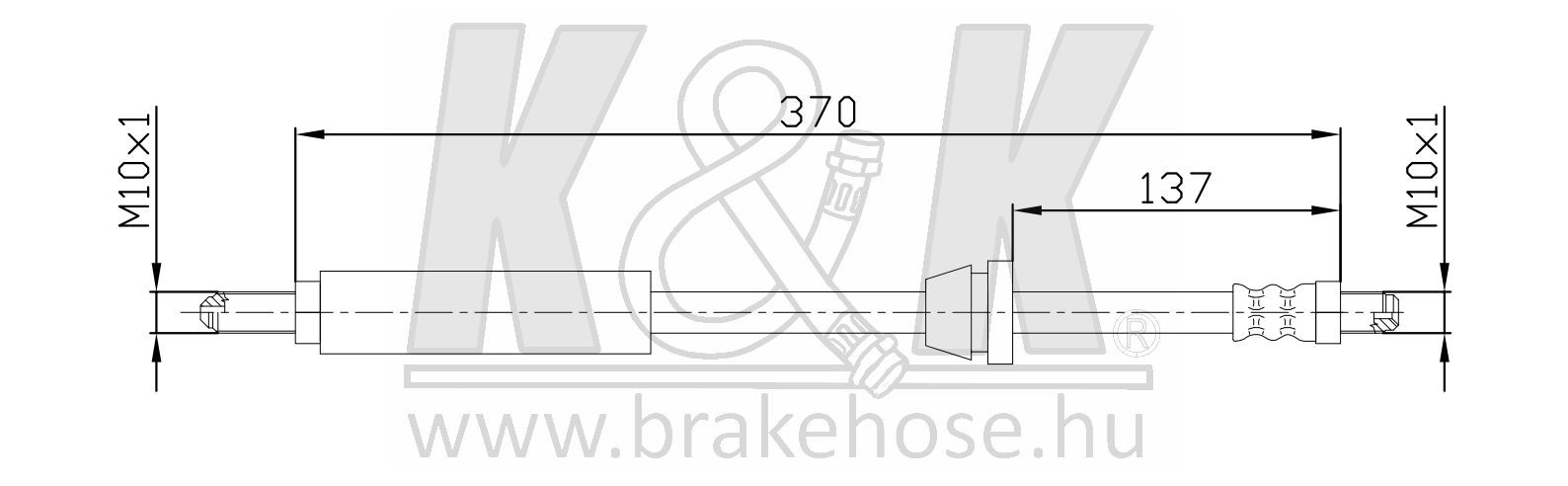 FT2106 K&K Tubo de frenos delantero