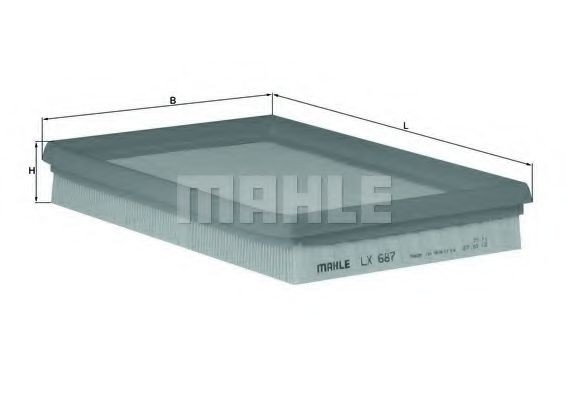 El filtro de aire Mahle Original LX687 precio, desde 8,60 EUR
