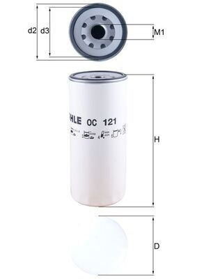 OC121 Mahle Original Filtro aceite