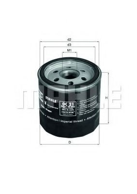 Filtro de aceite Mahle Original OC21 precio, desde 3,63 EUR