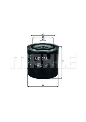 OC236 Mahle Original Filtro aceite