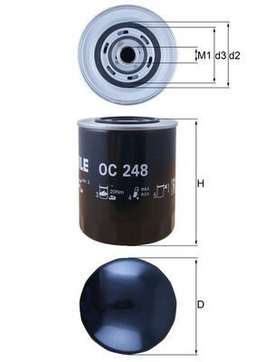 OC248 Mahle Original Filtro aceite
