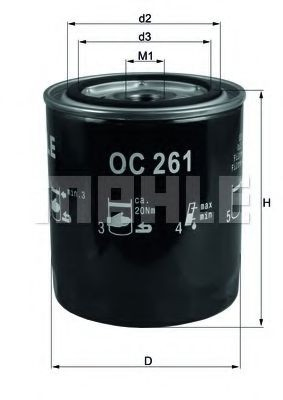 Filtro de aceite motor Mahle Original OC261