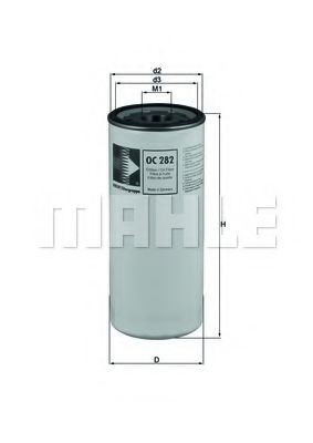 Filtro de aceite motor Mahle Original OC282