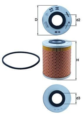 Filtro de aceite Mahle Original OX15D precio, desde 7,24 EUR