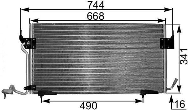 AC342000S Mahle Original Radiador de aire acondicionado