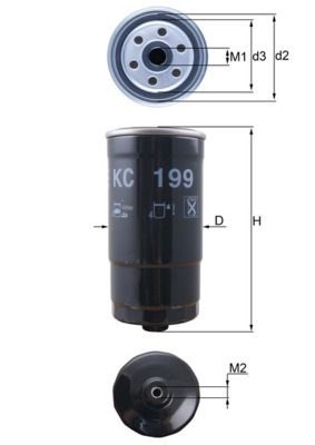 Filtro del sistema hidráulico HC5 Mahle Original