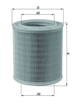 LX706 Mahle Original Filtro de aire de motor