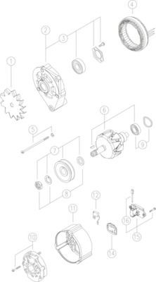 Alternador MG124 Mahle Original