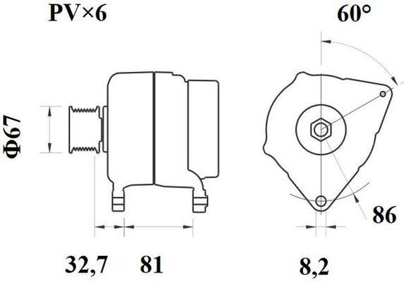 MG15 Mahle Original Alternador de coche