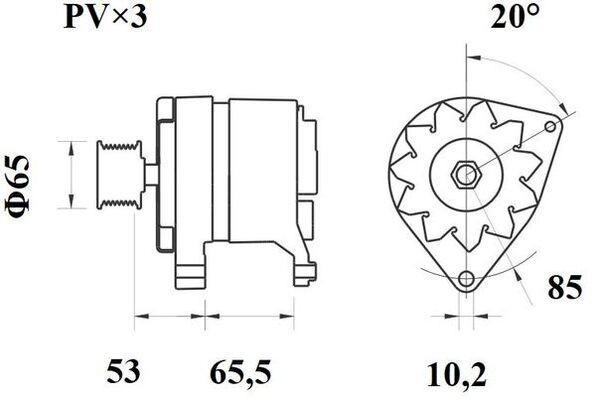 Alternador del motor Mahle Original MG155 precio, desde 203,88 EUR