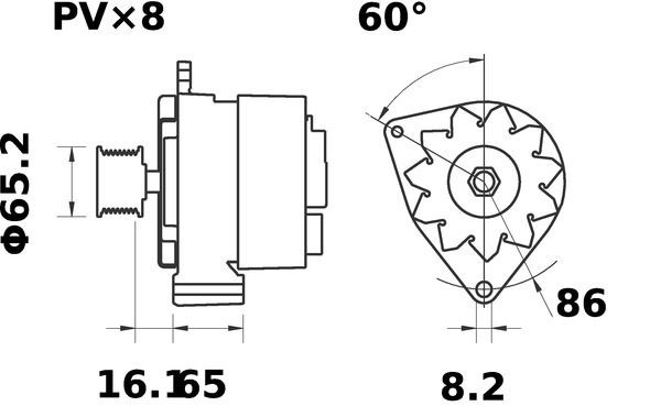 Alternador del motor Mahle Original MG180 precio, desde 168,72 EUR