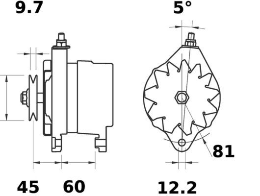 MG280 Mahle Original Alternador de coche