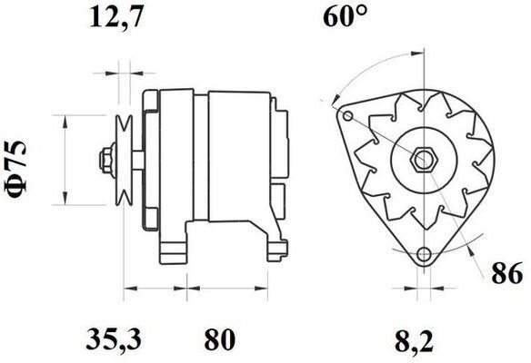 MG283 Mahle Original Alternador de coche