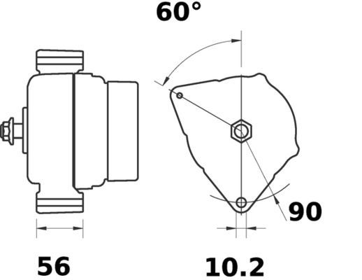 MG37 Mahle Original Alternador de coche