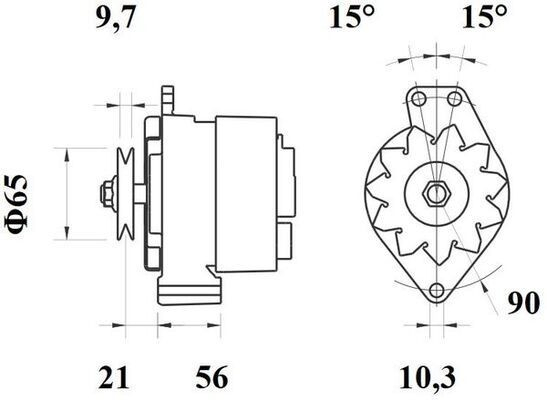 MG44 Mahle Original Alternador de coche