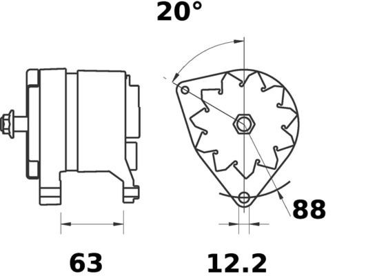 MG446 Mahle Original Alternador de coche