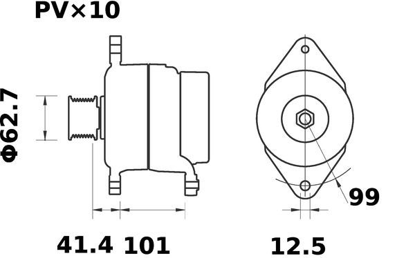 Alternador del motor Mahle Original MG450 precio, desde 186,11 EUR