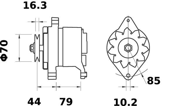 MG502 Mahle Original Alternador de coche