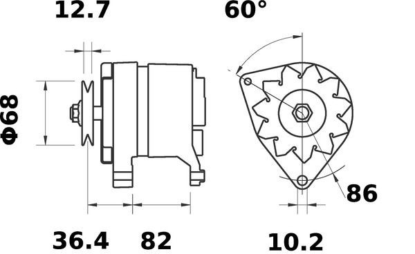 MG550 Mahle Original Alternador de coche