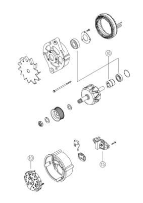 MG803 Mahle Original Alternador de coche