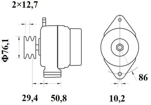 MG83 Mahle Original Alternador de coche