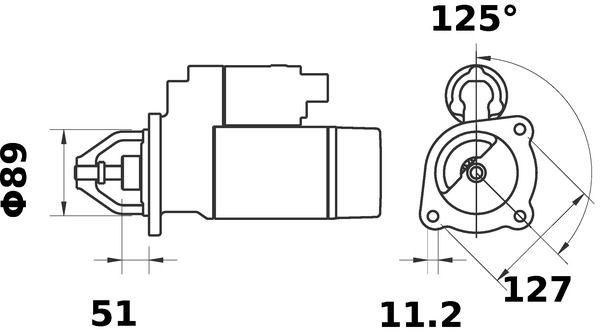 Motor de arranque MS141 Mahle Original