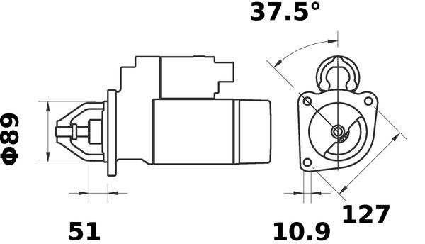 Motor de arranque MS246 Mahle Original