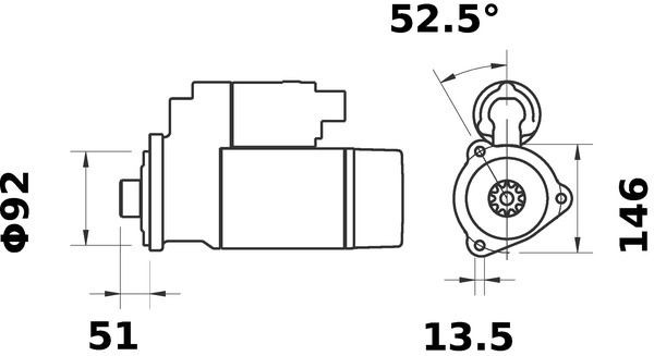 MS425 Mahle Original Arranque motores