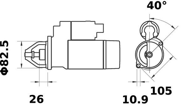 Motor de arranque MS67 Mahle Original