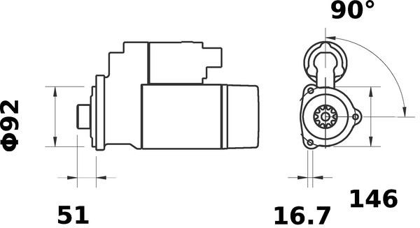 MS77 Mahle Original Arranque motores