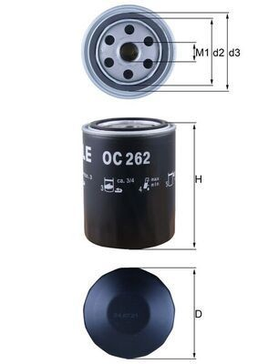 Filtro de aceite Mahle Original OC3 precio, desde 6,75 EUR