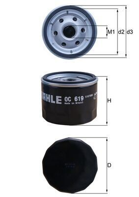 Filtro de aceite OC619 Mahle Original